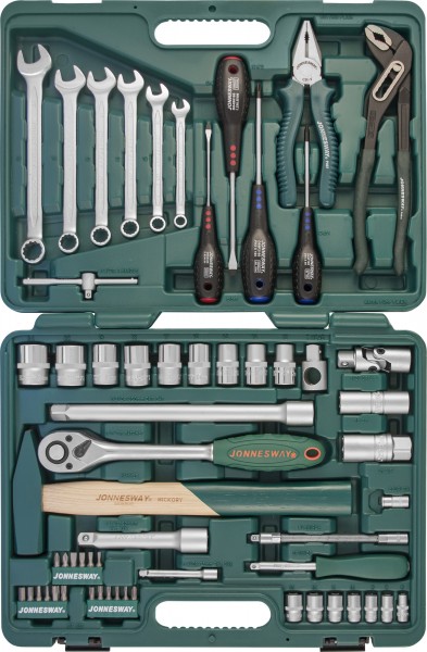 Набор инструмента универсальный 1/4" 1/2"DR 60 предметов S04H52460S Jonnesway
