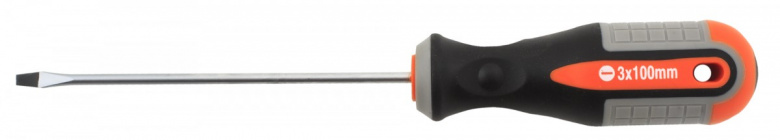 Отвертка стержневая шлицевая ROUND GRIP SL4x80 мм 750480 OMBRA