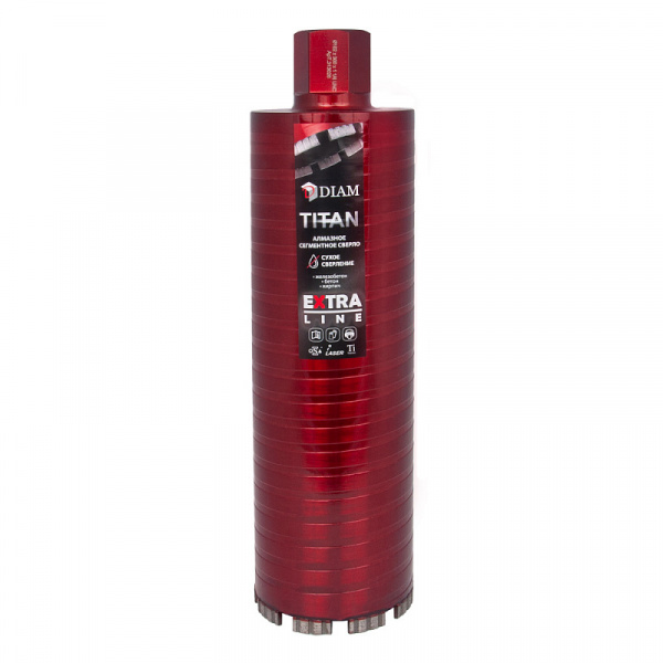 Сверло алмазное сегментное САСС 152x300х6x1,1/4UNC Extra Line Titan DIAM