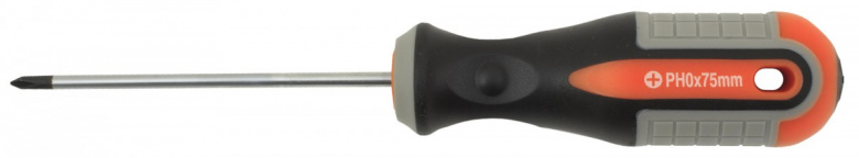 Отвертка стержневая крестовая ROUND GRIP PH2х100 мм 751210 OMBRA