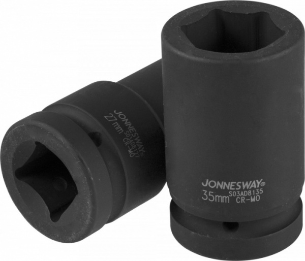 Головка торцевая ударная глубокая 1"DR 24 мм S03AD8124 Jonnesway